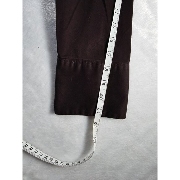 Banana Republic Button Down Cotton Shirt Blouse Brown Long Sleeve Size M - Picture 9 of 10